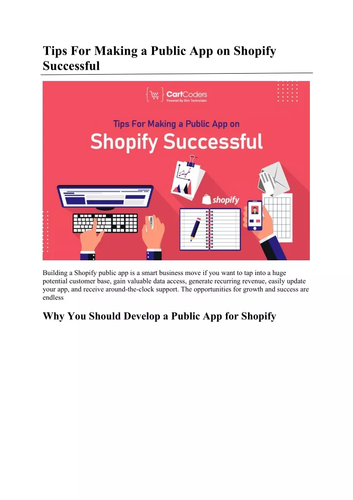 tips for making a public app on shopify successful