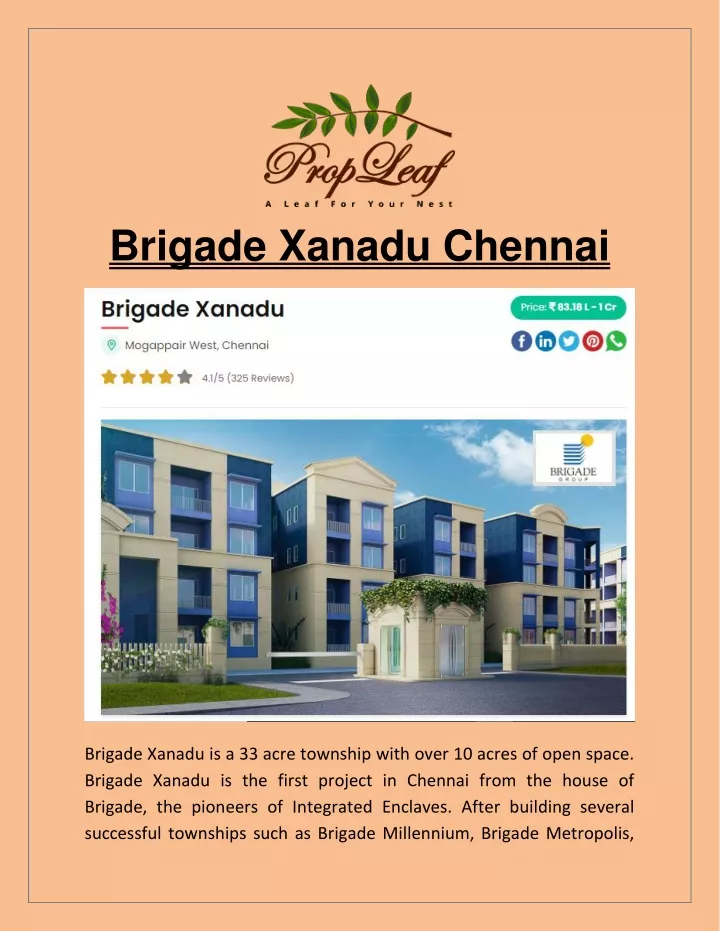 brigade xanadu chennai