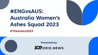 Australia Women's Ashes Squad 2023