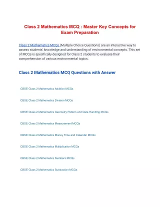 class 2 mathematics mcq master key concepts