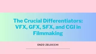 Decoding the Crucial Distinctions in Filmmaking - VFX, GFX, SFX, and CGI