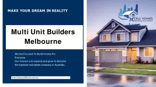 Multi Unit Development Melbourne | Xcell Homes