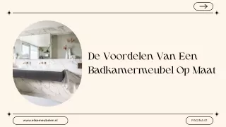 De Voordelen Van Een Badkamermeubel Op Maat