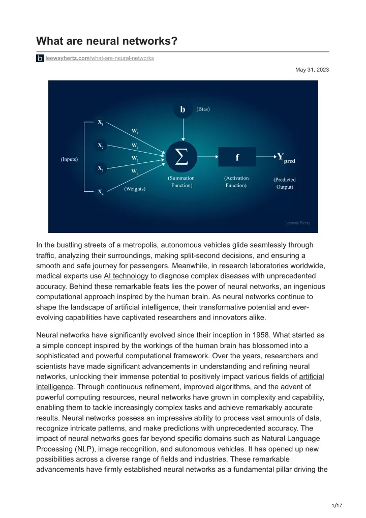 what are neural networks