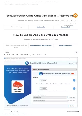 How to backup Office 365 Emails into various file formats & webmail clients