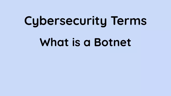 cybersecurity terms