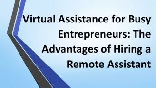 Virtual Assistance for Busy Entrepreneurs