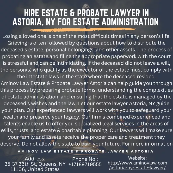 hire estate probate lawyer in astoria