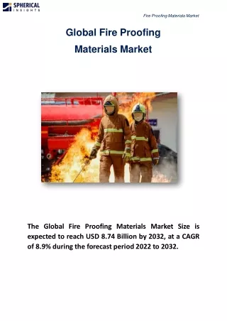 Fire Proofing Materials Market