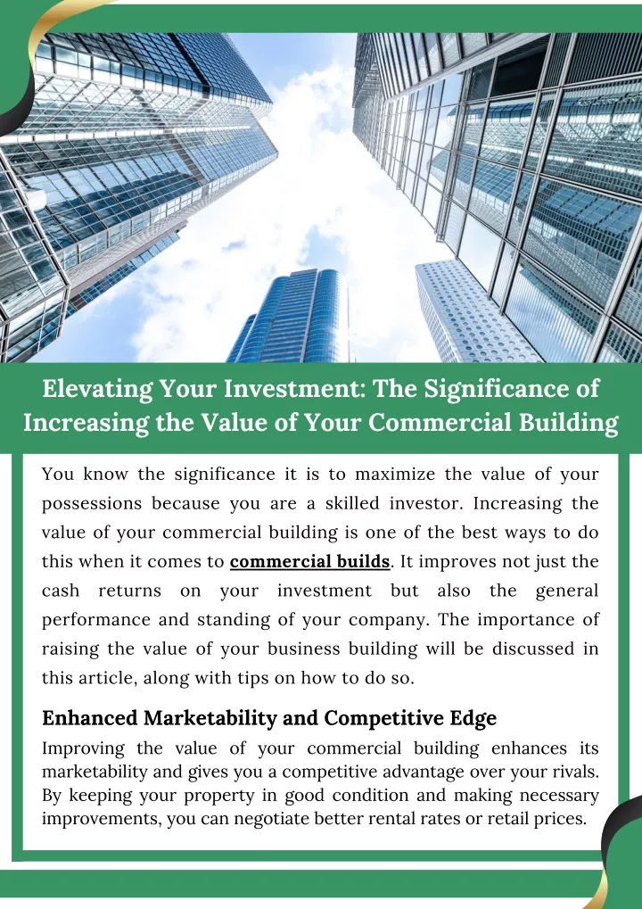 elevating your investment the significance