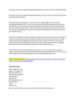 global high performance liquid chrmatography