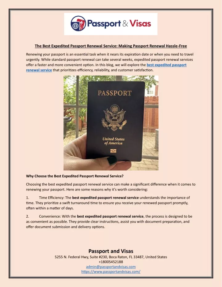 the best expedited passport renewal service