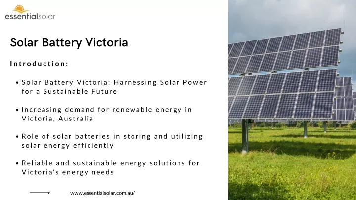 solar battery victoria
