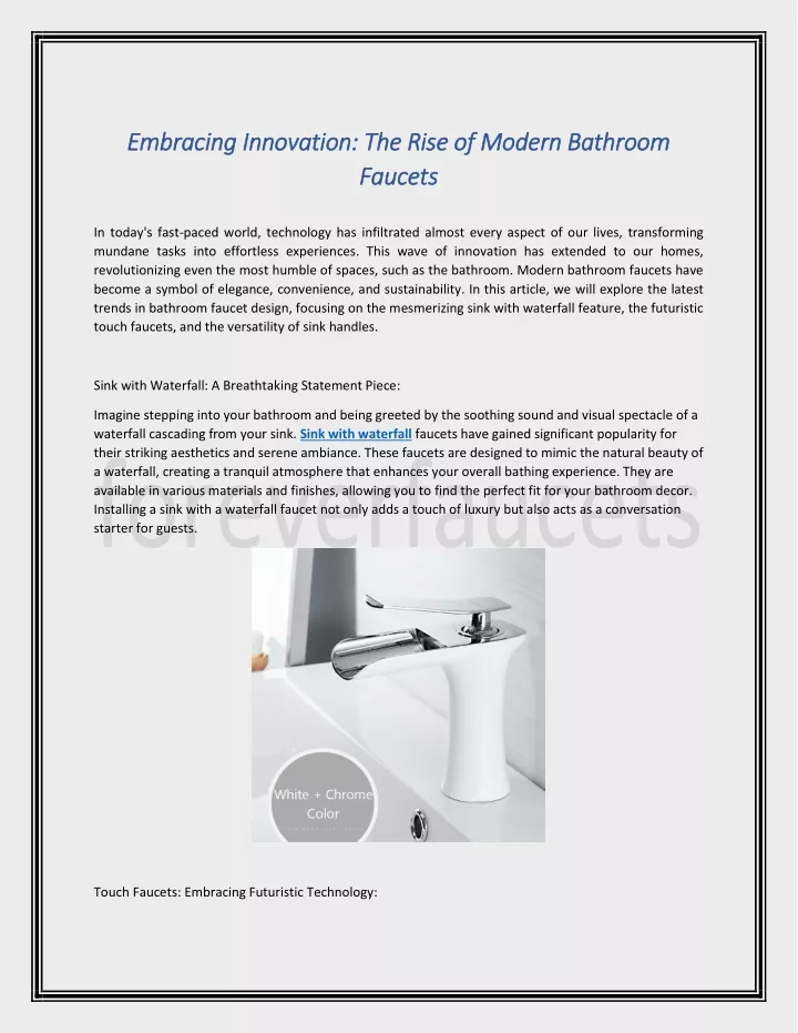 embracing innovation the rise of modern bathroom