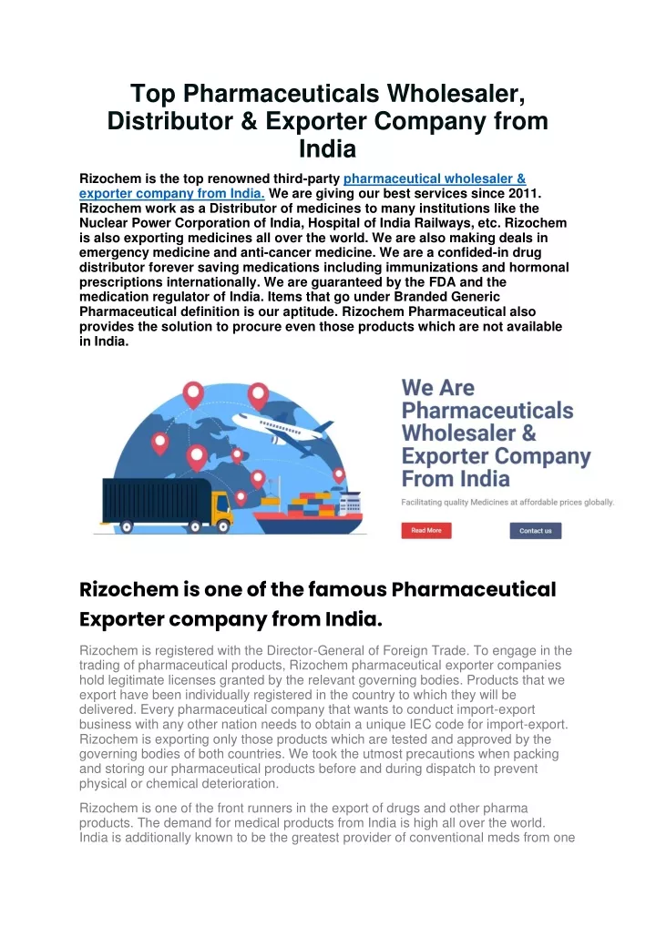 top pharmaceuticals wholesaler distributor
