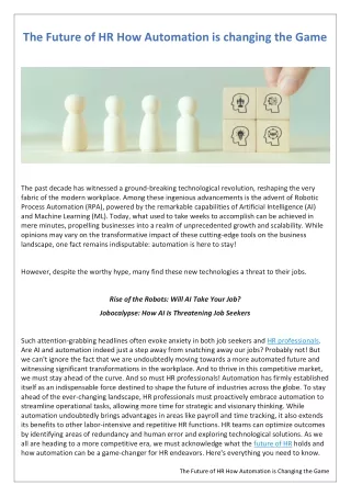 the future of hr how automation is changing