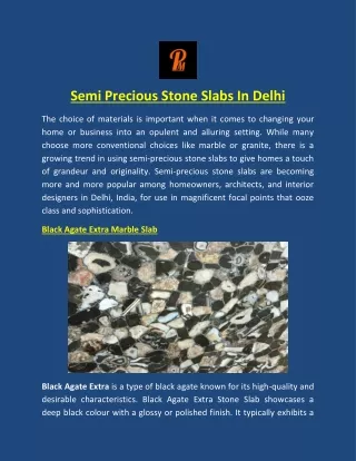 Semi Precious Stone Slabs In Delhi