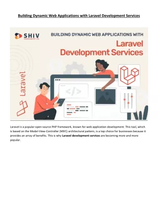 Building Dynamic Web Applications with Laravel Development Services