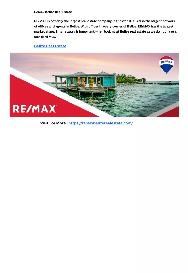 remax belize real estate