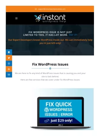 Fix WordPress Issues | WordPress Fix Errors
