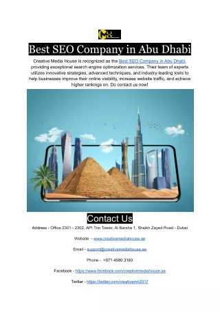 Best SEO Company in Abu Dhabi