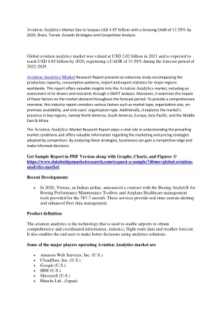 aviation analytics market size to surpass