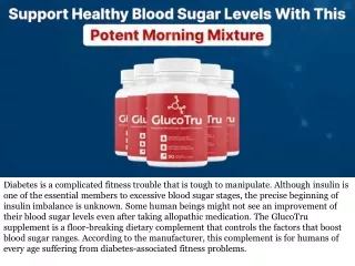 GlucoTru Review: Update 2023 Pure Health Blood Sugar Formula