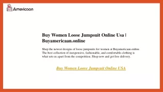 Buy Women Loose Jumpsuit Online Usa  Buyamericaan.online