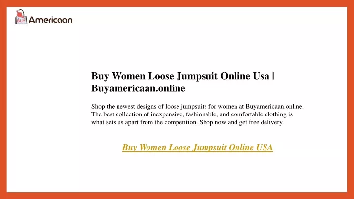 buy women loose jumpsuit online usa buyamericaan