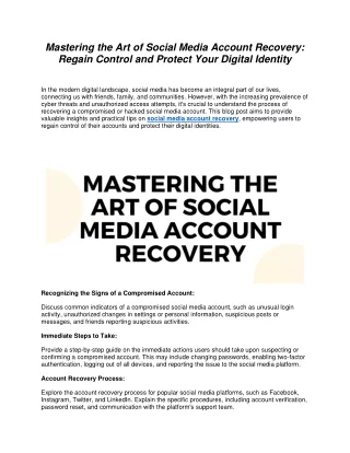 mastering the art of social media account