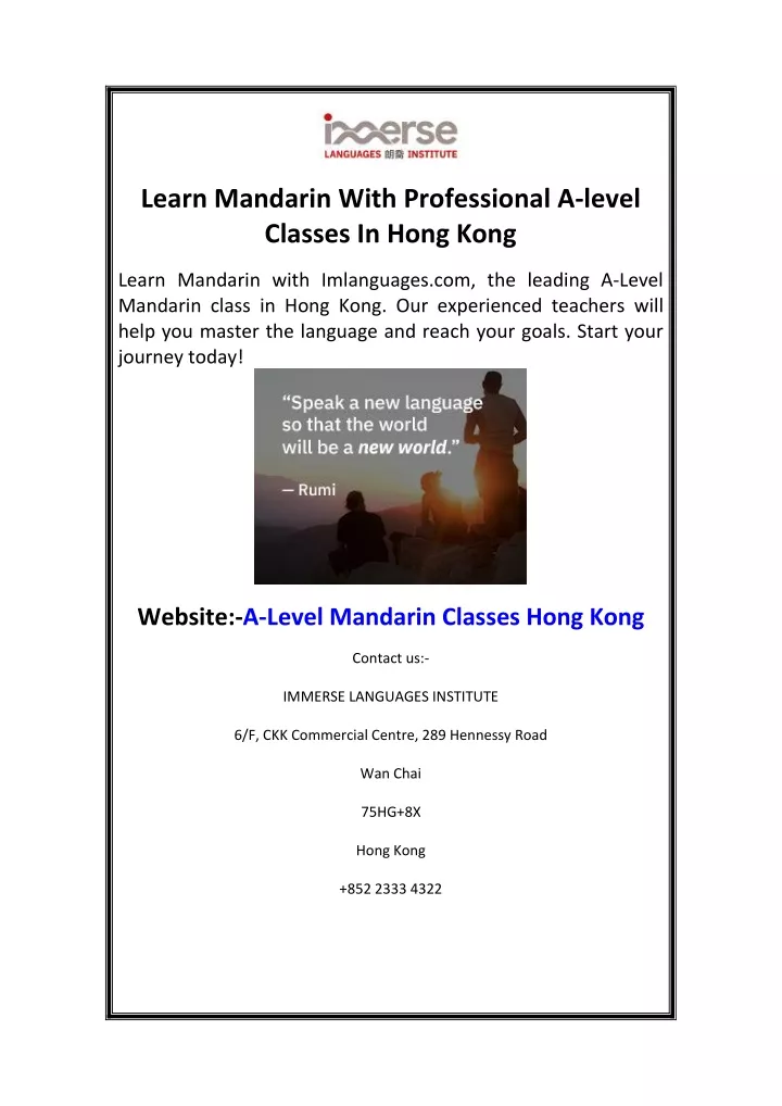 learn mandarin with professional a level classes