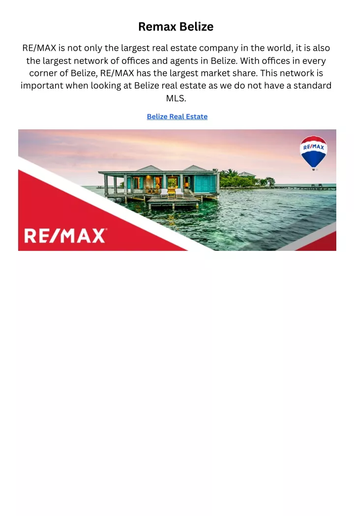 remax belize