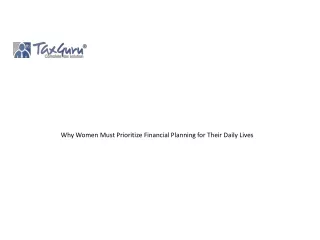 Why Women Must Prioritize Financial Planning for Their Daily Lives
