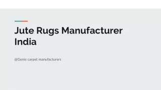 Jute Rugs Manufacturer India
