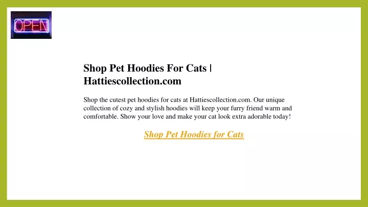 shop pet hoodies for cats hattiescollection