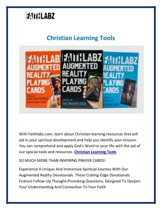 christian learning tools