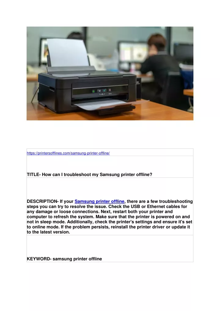 https printersofflines com samsung printer