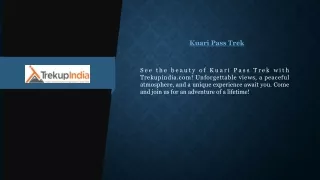 Kuari Pass Trek | Trekupindia.com
