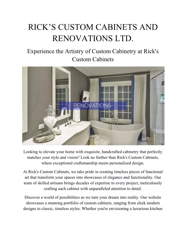 rick s custom cabinets and renovations ltd