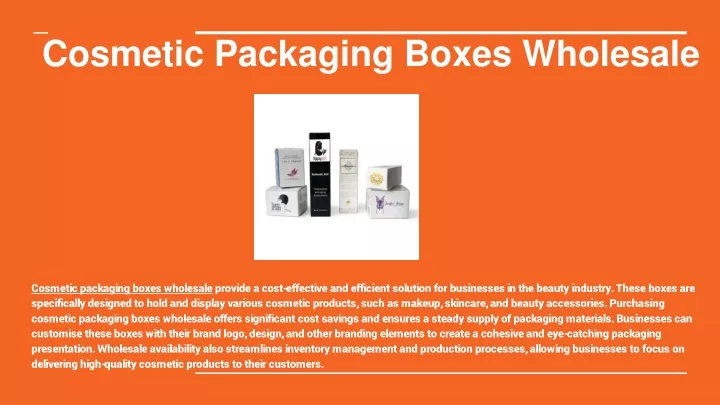 cosmetic packaging boxes wholesale