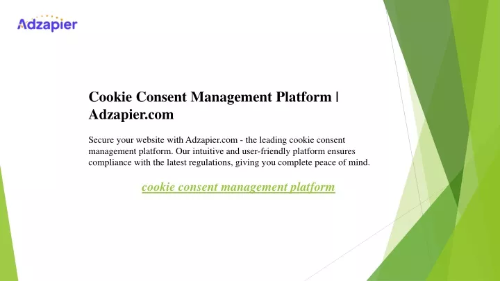 cookie consent management platform adzapier