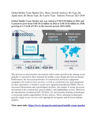 global mobile crane market size share growth