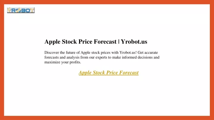 apple stock price forecast yrobot us discover