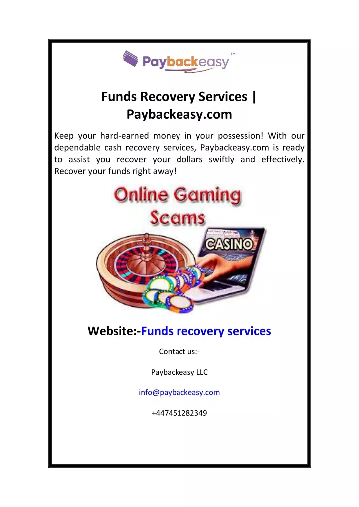 funds recovery services paybackeasy com