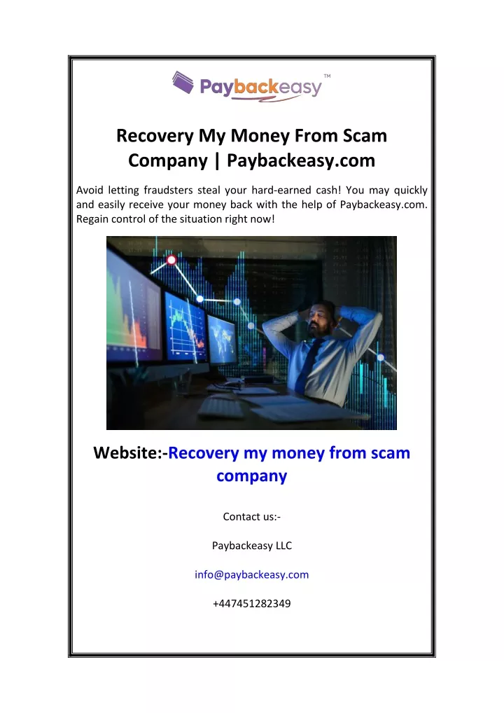 recovery my money from scam company paybackeasy