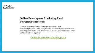 Online Powersports Marketing Usa  Powersportspros.com