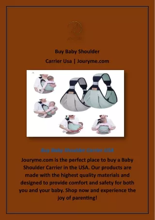 Buy Baby Shoulder Carrier Usa | Jouryme.com