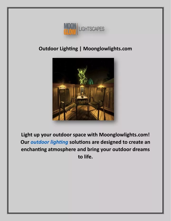 outdoor lighting moonglowlights com
