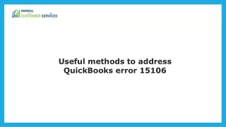 useful methods to address quickbooks error 15106