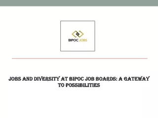 Jobs and Diversity at Bipoc Job Boards A Gateway to Possibilities